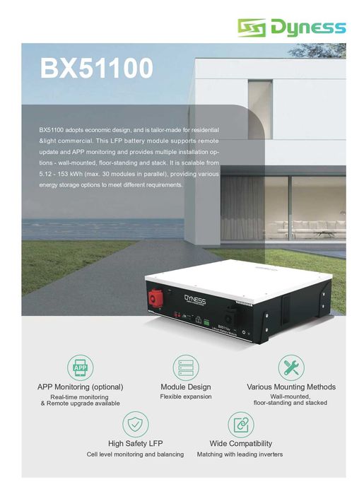 Комплект на 6кВт  літієва батарея LiFePO4 Dyness + Luxpower