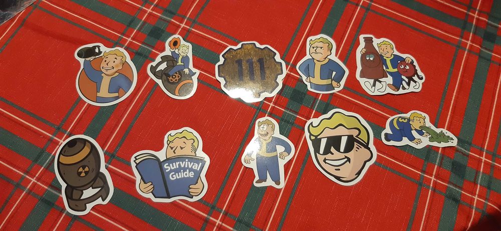 10 szt. naklejek z gry fallout retro pc, wyprzedaż domowej kolekcji