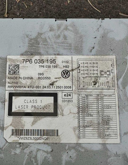 Магнитофон фольцваген туарег 2011 RNS 550