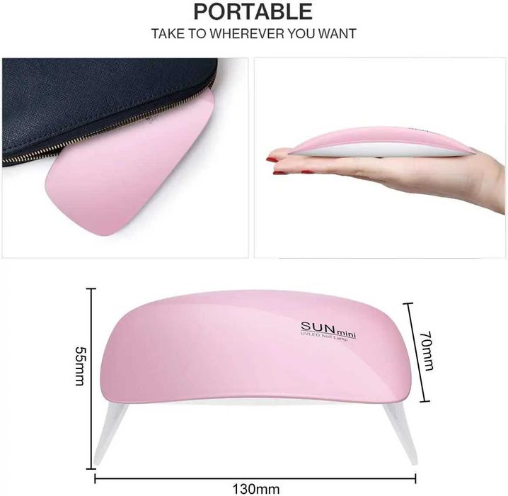 LED+UV лампа для маникюра SUN mini 6W от usb