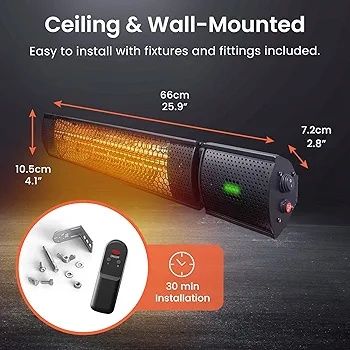Promiennik podczerwieni Pro Breeze 1-2 KW, pilot