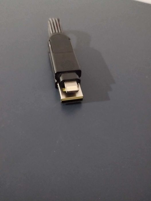 Kabel magnetyczny 4w1 do ładowania brelok 100W 15cm USB-C USB-A