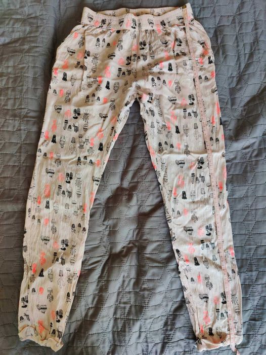 Cienkie, lekkie spodnie letnie dla dziewczynek Lulu Castagnette