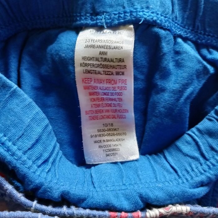 Lote de 5 cuecas Primark, tamanho: 2/3 anos