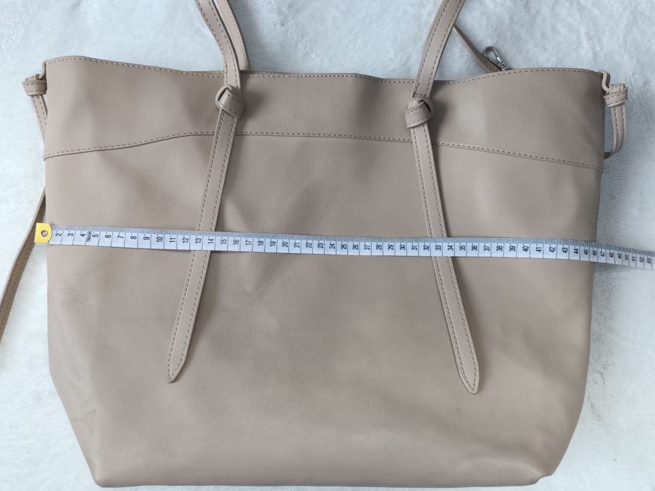 ZARA shopperka na ramię lub do ręki jasna beżowa duża i pojemna