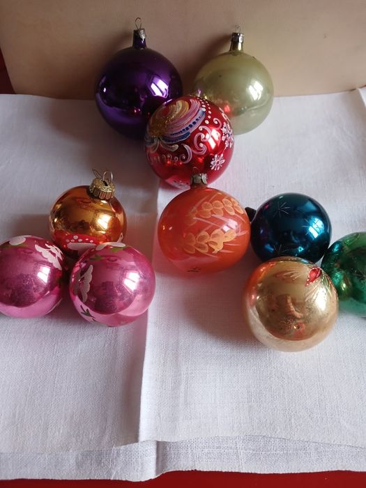 Набір новорічних іграшок часів СССР.