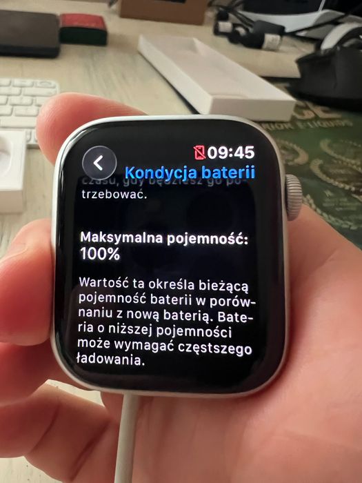 Apple Watch 9 GPS 45mm Nowy 100% bateria komplet