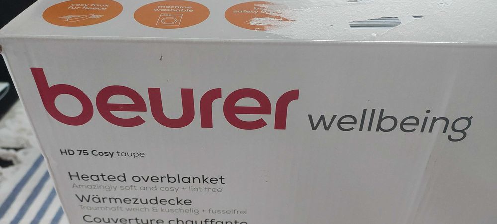 Beurer HD75 Cosy Taupe koc elektryczny 180 x 130 cm