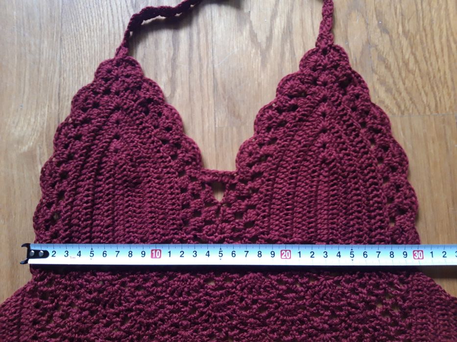 Conjunto de biquini de malha de cor bordeaux - NOVO!
