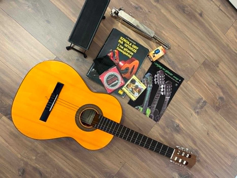 Hiszpańska Gitara klasyczna Antonio Sanchez S-20 + sztywny futerał + akcesoria szkoła Muzyczna