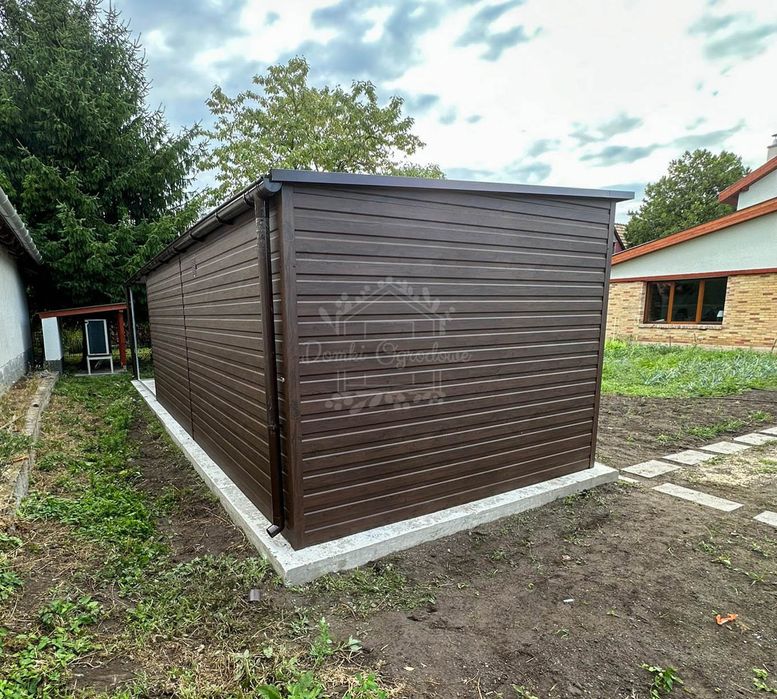 Schowek domek ogrodowy 6x3m - wiata 3m  dach spad w bok  ID1058