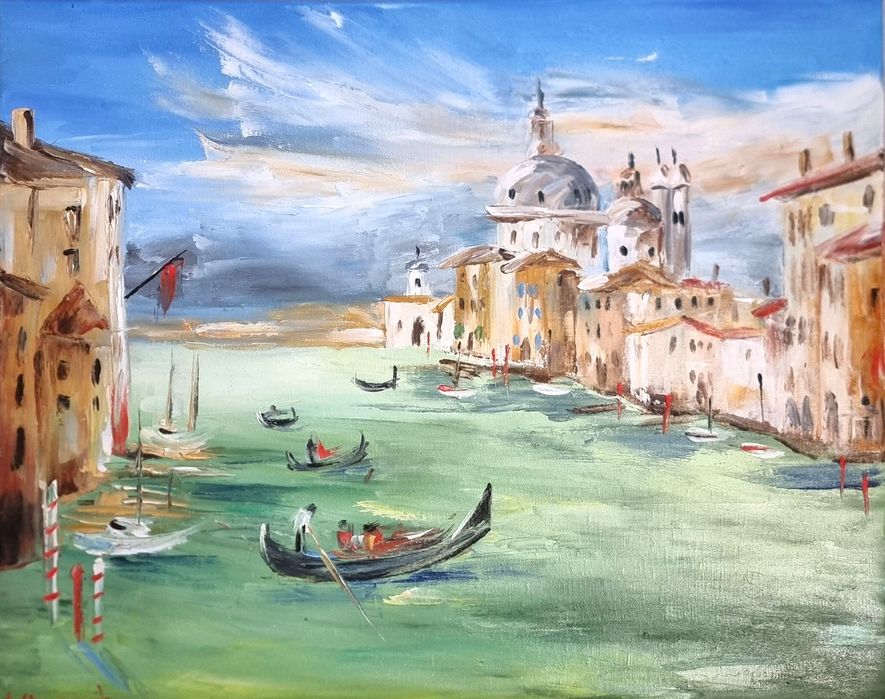 Obraz olejny "Wenecja" 40x50 ręcznie malowany pejzaż