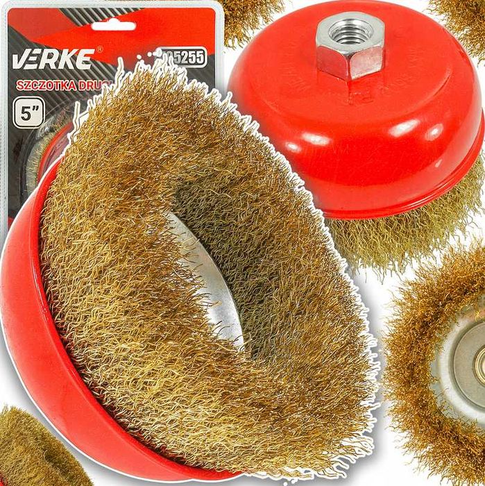 Szczotka druciana czołowa do szlifowania metalu RDZY FARBY SPAWÓW