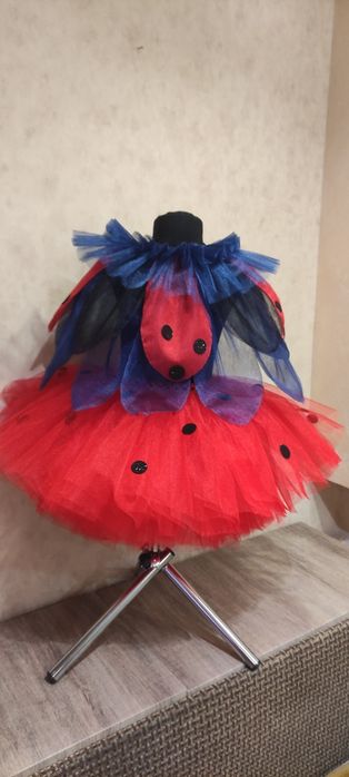 Спідничка леді баг , червона з аксесуарами.
