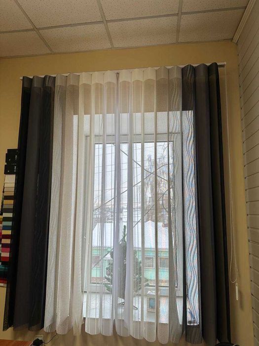 Мультиштори 3в1 – тюль, штори, жалюзі, легке регулювання світла