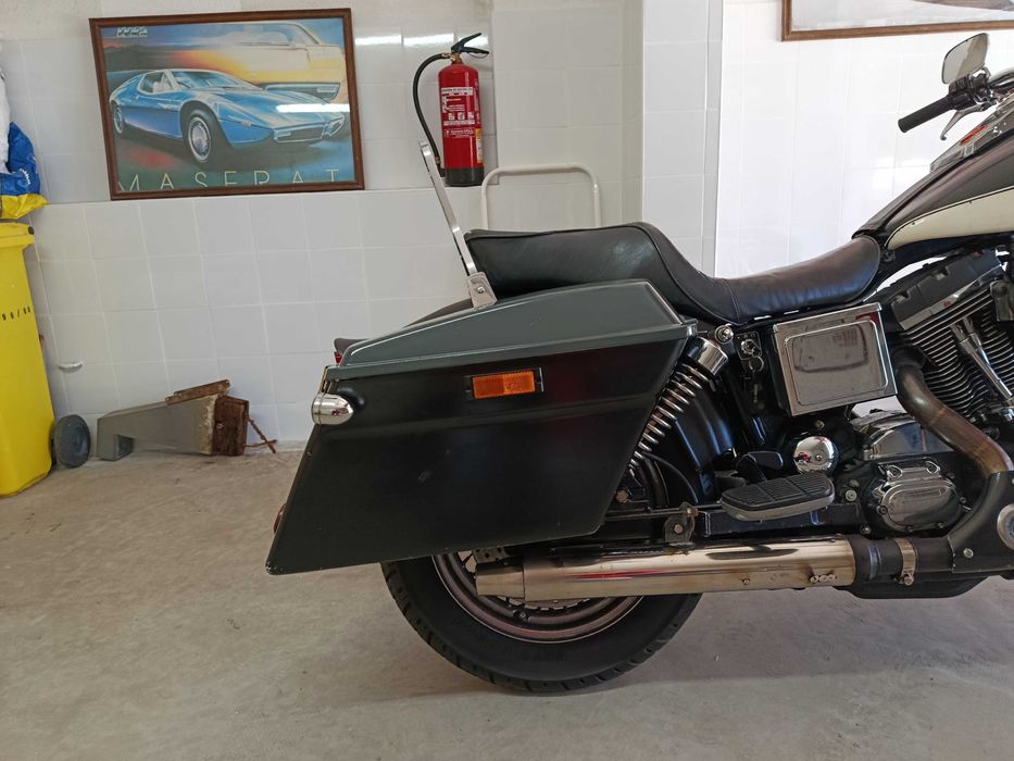 Malas laterais para dynas Harley Davidson usadas adaptadas para Dyna glide e outras dynas das adaptadas para Dyna glide