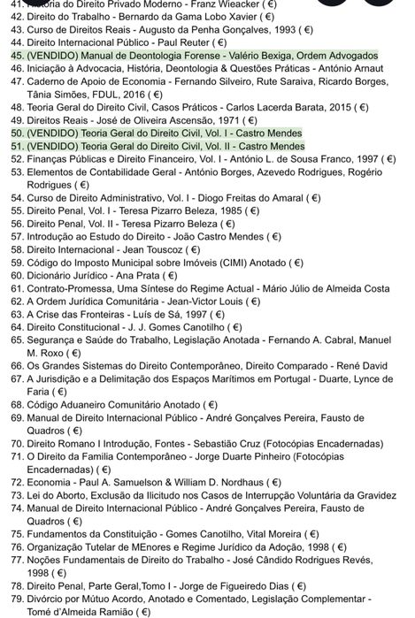 Livros Direito Variados