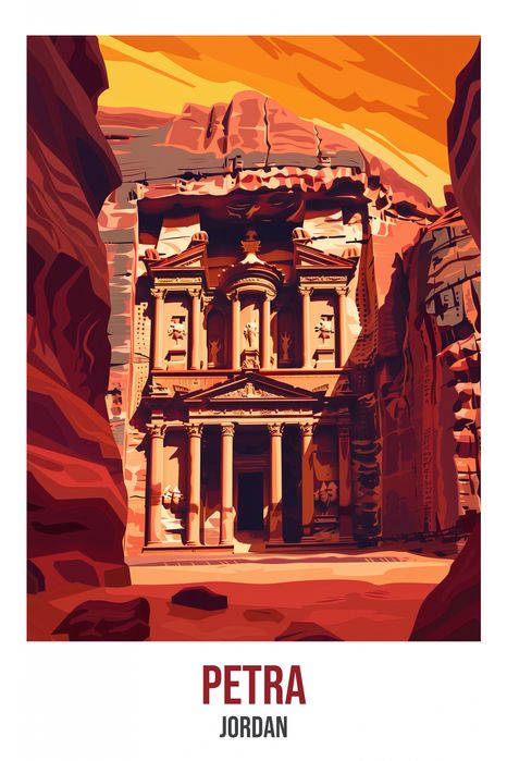 Plakat 40x60cm Petra, Jordan