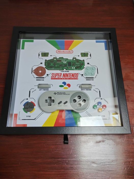 Nintendo SNES Dekoracja - Shadowbox / Diorama - Własna produkcja.