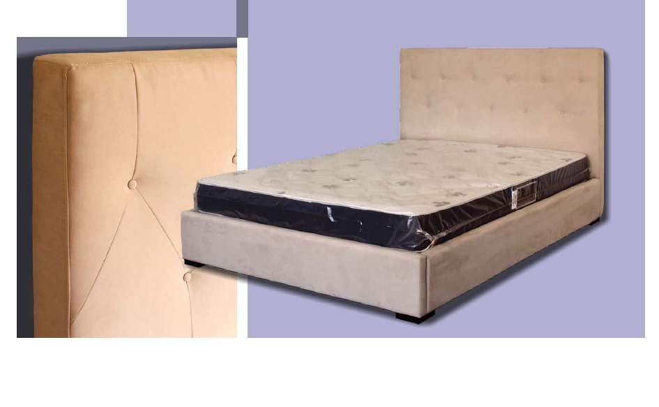 Cama 125 Estofada Nova + Estrado + Colchão (Fabricante)