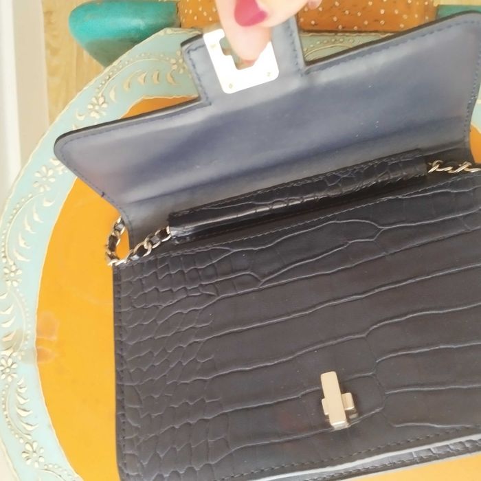 Mini Mala / Clutch Mango com Efeito Crocodilo