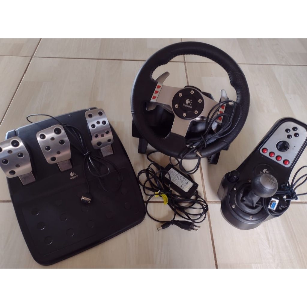 Logitech G27 volante e pedais simracing playseat gaming simulação