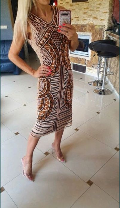 A star is born asos cudowna sukienka midi impreza wesele M L XL