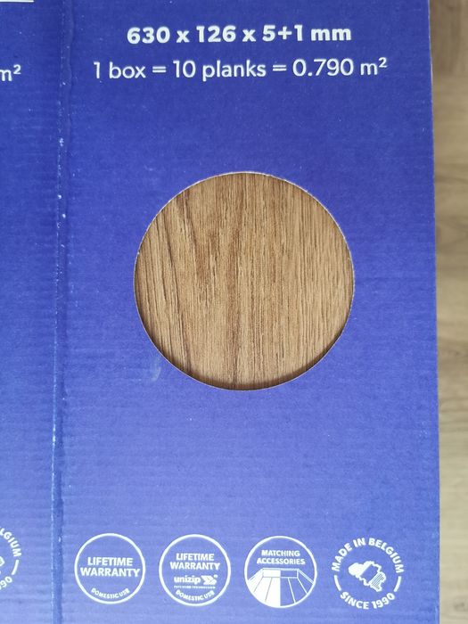 Panele winylowe SPC LVT Quick Step - Jodełka Dąb Karmel, nowe, 9,5 m²