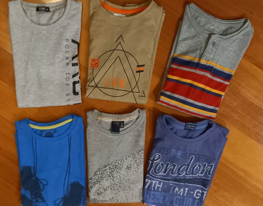 Koszulki/bluzki chłopięce 140/152 (cena za 6 szt)