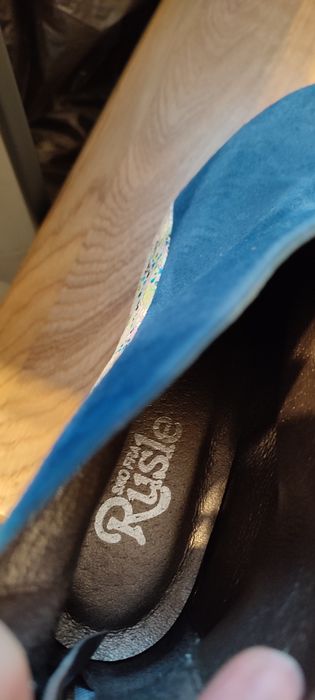 Botki damskie niebieskie