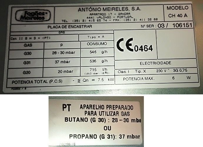 Placa a gás MEIRELES