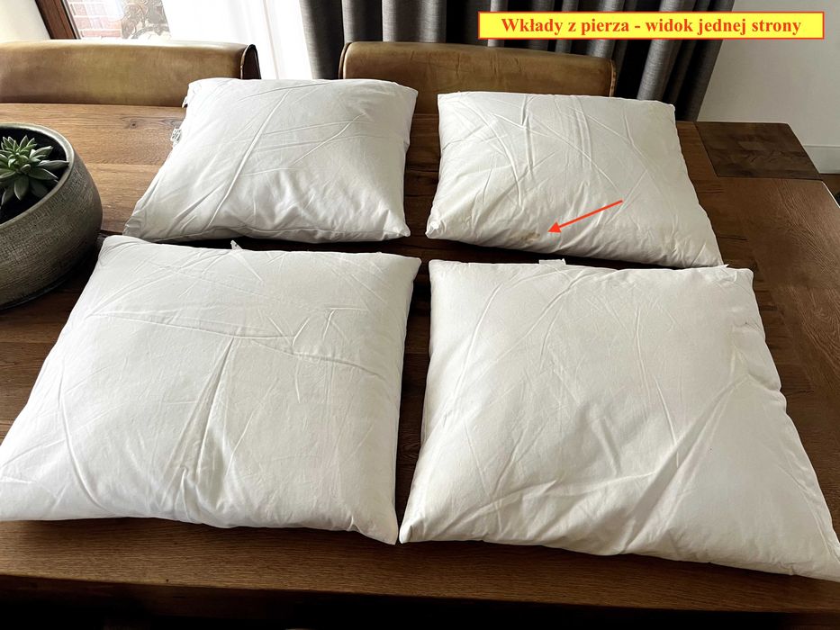 Komplet 4 szt. Poduszki dekoracyjne wkład z pierza