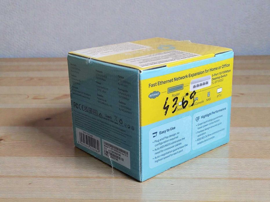 Мережевий комутатор TP-LINK TL-SF1005D (5 портів)  Switch 100Мбіт/с