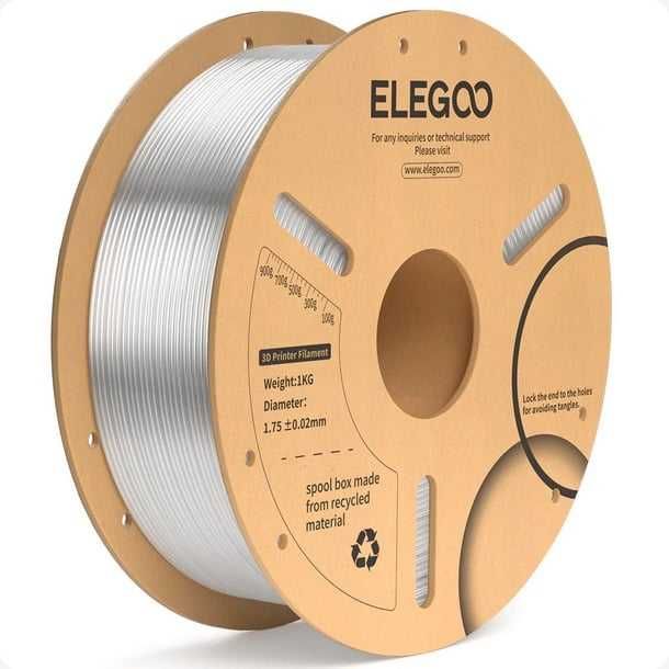 Filamento 3D ELEGOO 1Kg – PLA / PLA+ / Matte / Silk – Várias Cores