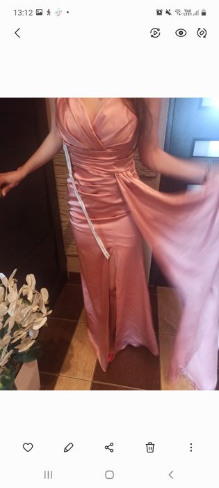 Sukienka satynowa nowa wesele ślub sylwester andrzejki