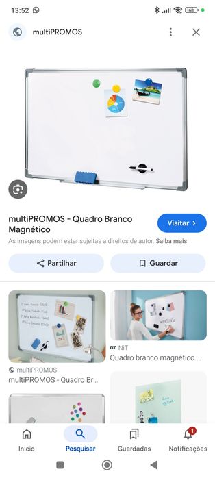 Quadro magnético novo ler anuncio
