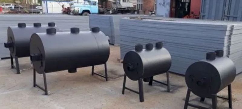 Вечная! 6мм! до 115 м2! Буржуйка Булерьян - Печь Poltavka Turbo 115