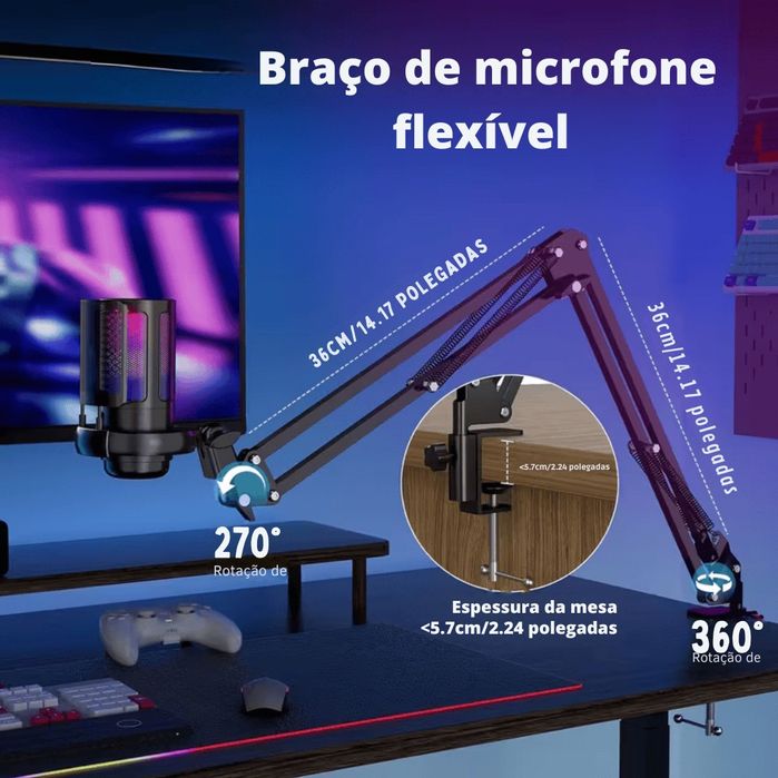 Microfone Gamer ZEALSOUND