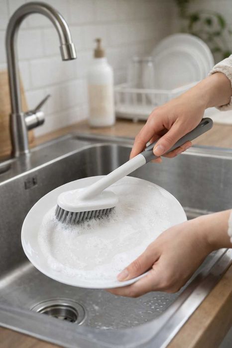 Щетка хозяйственная силиконовая для уборки кухни и ванной 25 см