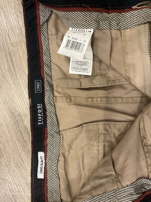Calças Tiffosi bejes chino/slim fit