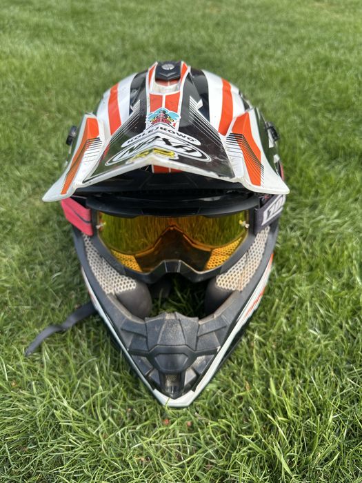 Kask męski + google M 57-58 motocykl quad