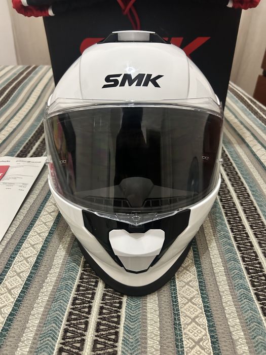 Capacete SMK Tiran Slick White GL100