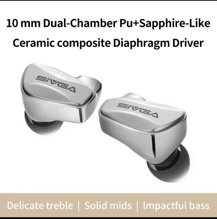 Sivga SM100 - IEM наушники с 10мм Dynamic Driver и микрофоном