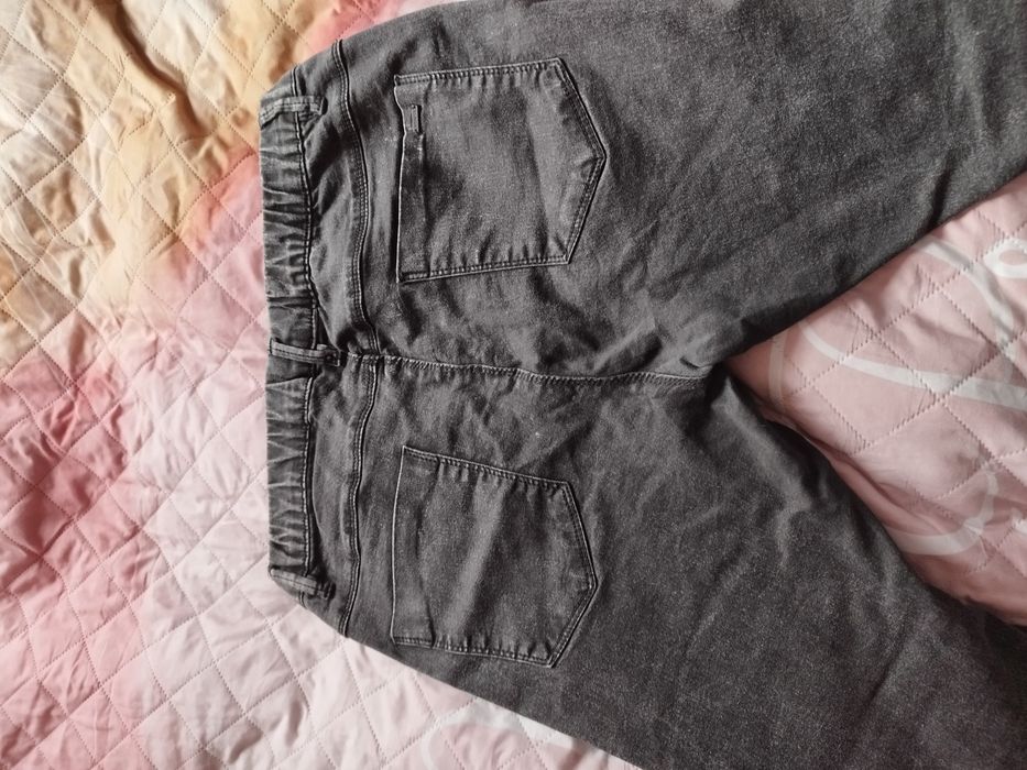 Spodnie czarne rurki jeansowe 42 xl