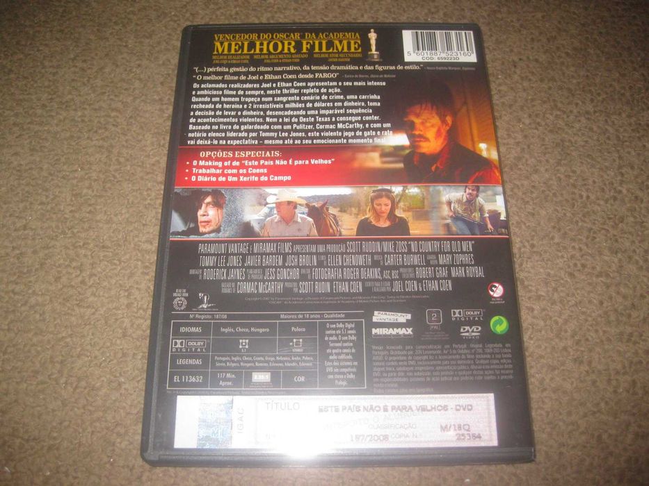 DVD "Este País Não É Para Velhos" com Javier Bardem