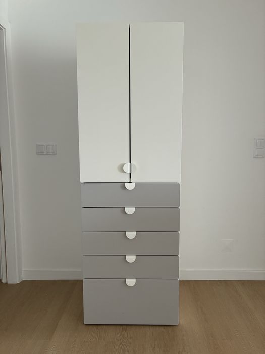 Roupeiro IKEA SMÅSTAD — Branco/Cinzento