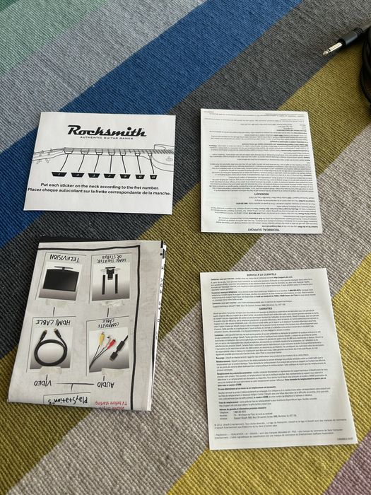Rocksmith PS3 + Cabo Real Tone + Manuais | Completo e em Excelente Estado
