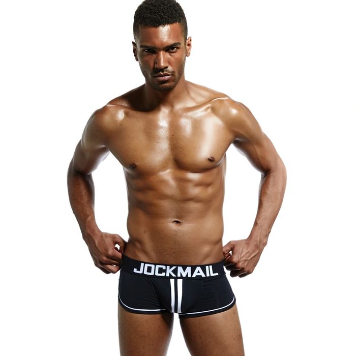 Mocno zabudowane jockstrapy z przodu a z tyłu goła pupa JOCKMAIL - L