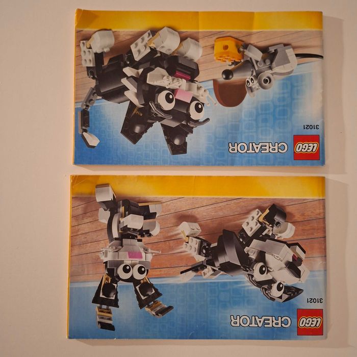 Lego Creator 31021 , 3w1 Futrzaste stworzenia, kot, mysz, królik,