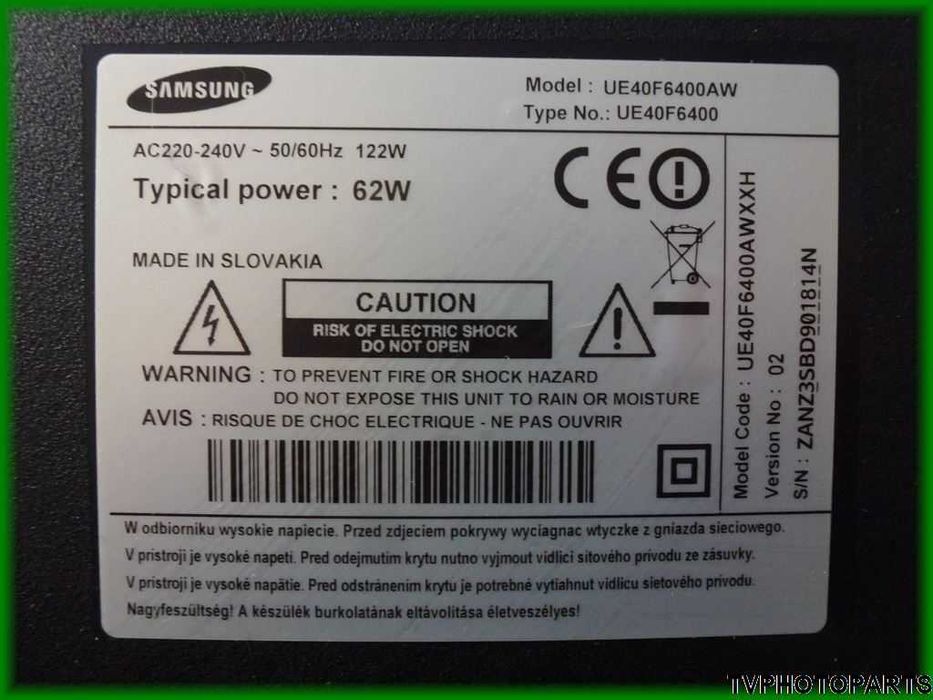 Main board BN41-01958, BN94-06555E для SAMSUNG UE40F6400, UE40F6340